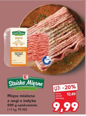 Mięso mielone z nogi indyka Stoisko mięsne promocja