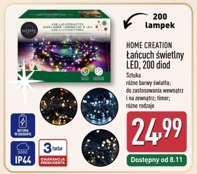 Łańcuch świetlny LED, 200 diod  promocja w Aldi