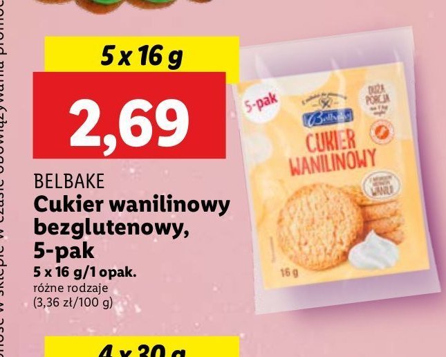 Cukier wanilinowy Belbake promocja