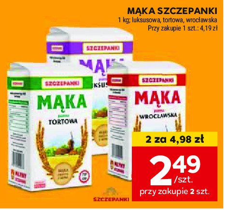 Mąka tortowa Szczepanki promocja