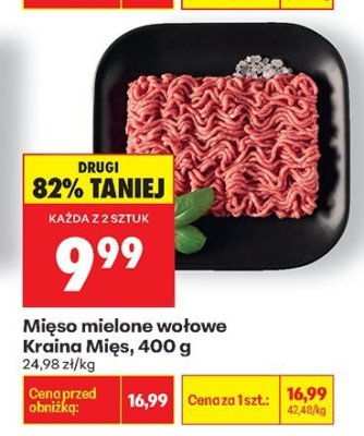Mięso mielone wołowe Kraina Mięs promocja w Biedronka