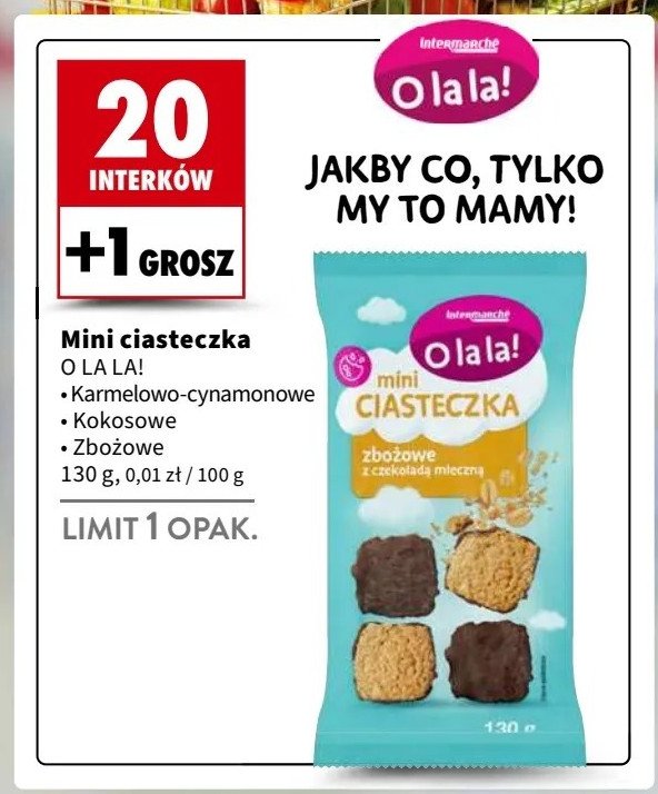 Ciasteczka kokosowe Intermarche o la la! promocja