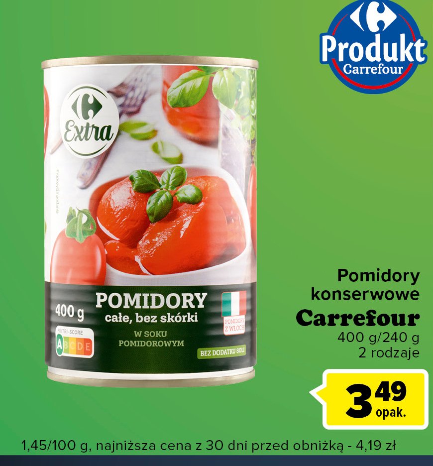 Pomidory ca艂e Carrefour promocja