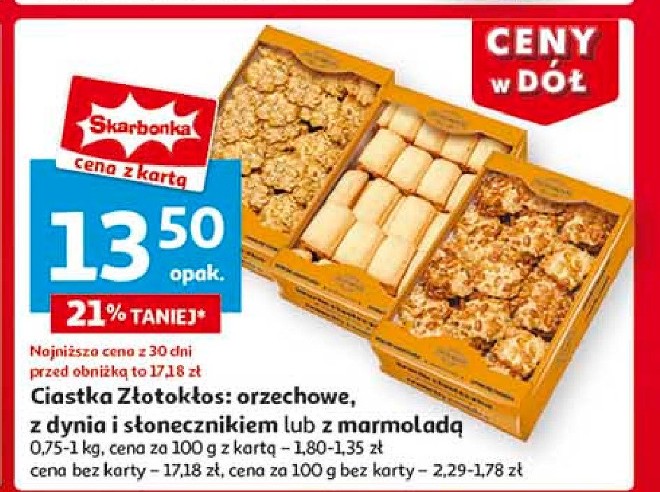 Ciastka z marmoladą Złotokłos promocja w Auchan