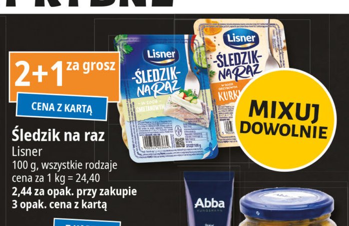 Z kurkami Lisner śledzik na raz promocja w Leclerc