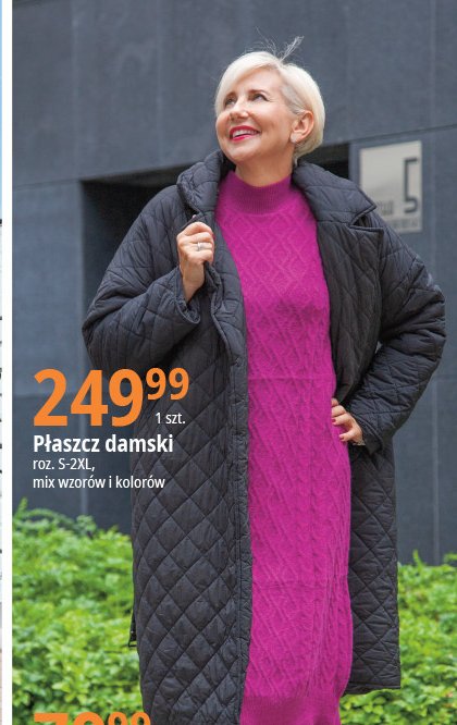 P艂aszcz damski pikowany s-2xl promocja