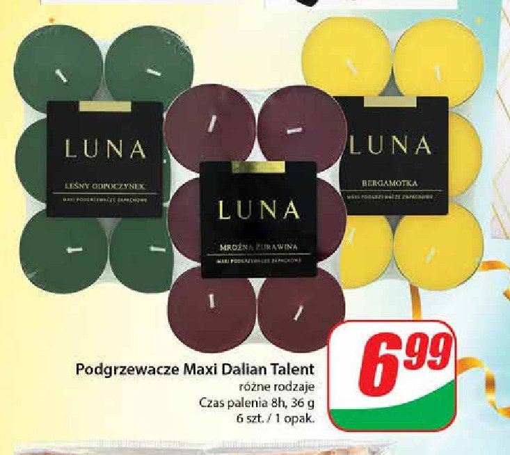 Podgrzewacze bergamotka LUNA promocja