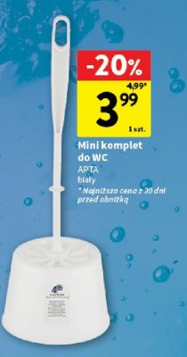Mini komplet do WC Apta biały promocja w Intermarche