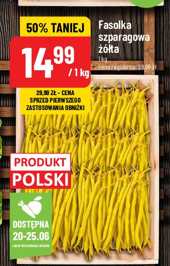 Fasolka szparagowa żółta polska promocja w POLOmarket