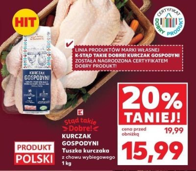 Kurczak gospodarny tuszka z chowu wybiegowego promocja w Kaufland