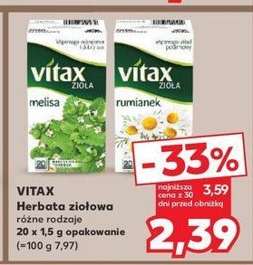 Herbata rumianek Vitax zioła promocja