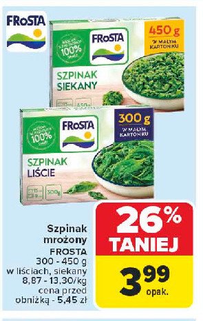 Szpinak w li艣ciach Frosta promocja