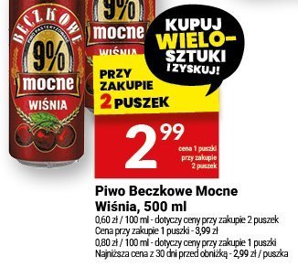 Piwo Beczkoew Mocne Wiśnia, 500 ml promocja w Twój Market