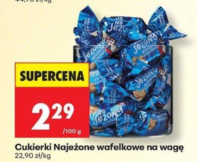 Cukierki Niejżone wafelkowe na wagę promocja w Biedronka