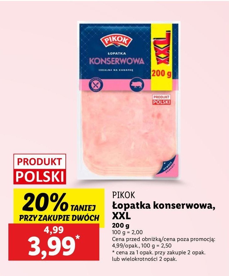 Łopatka konserwowa Pikok promocja
