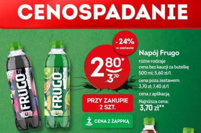 Napój Frugo różne rodzaje promocja w Żabka