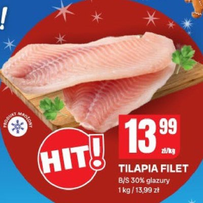 Filet tilapia B/S 30% glazury promocja w Chorten