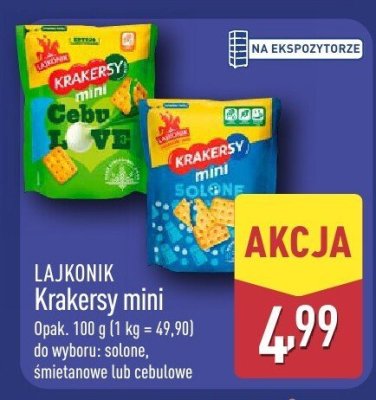 Krakersy mini cebulowe promocja w Aldi