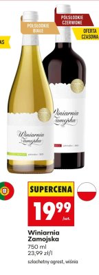 Wino Winiarnia Zamojska szlachetny agrest promocja w Biedronka