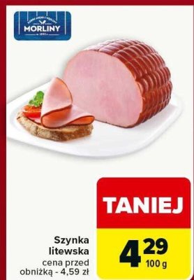 Szynka litewska MORLINY promocja w Carrefour