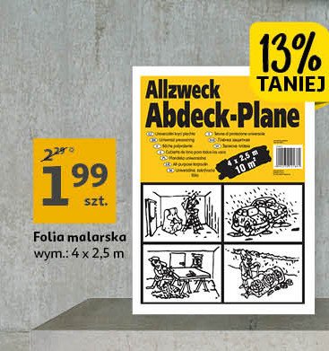Folia malarska 4 x 2.5 m ALLZWECKPLANE promocja