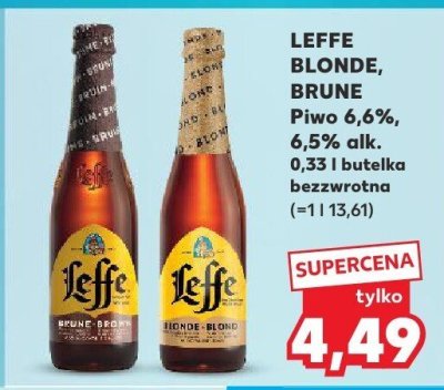Piwo Blonde, Brune 6,6%, 6,5% alk. 0,33l butelka bezwrotna promocja w Kaufland