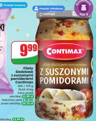 Filety śledziowe z suszonymi pomidorami Contimax promocja w Dino