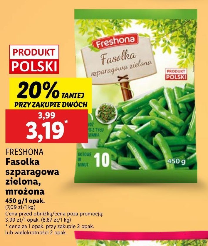 Fasolka szparagowa zielona Freshona promocja