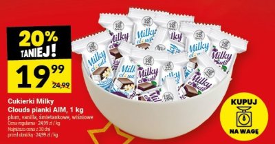 Cukierki Milky Clouds pianki AIM promocja w Twój Market