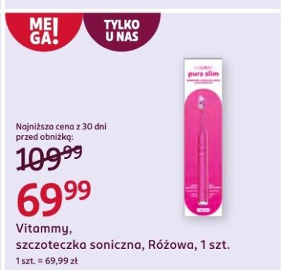 Szczoteczka soniczna różowa, 1 szt. promocja w Rossmann