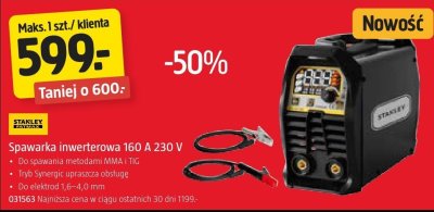 Spawarka inwerterowa 160 A 230 V STANLEY promocja w Jula
