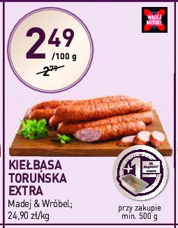 Kiełbasa toruńska ekstra Madej & wróbel promocja