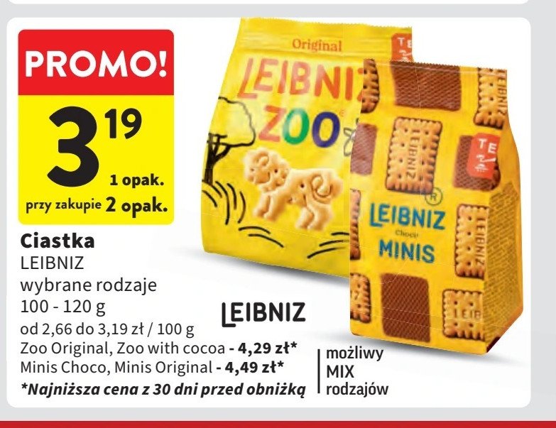 Ciastka z kakao Leibniz bahlsen promocja