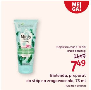 Preparat na uporczywe zrogowacenia i pękające pięty Bielenda minty fresh promocja