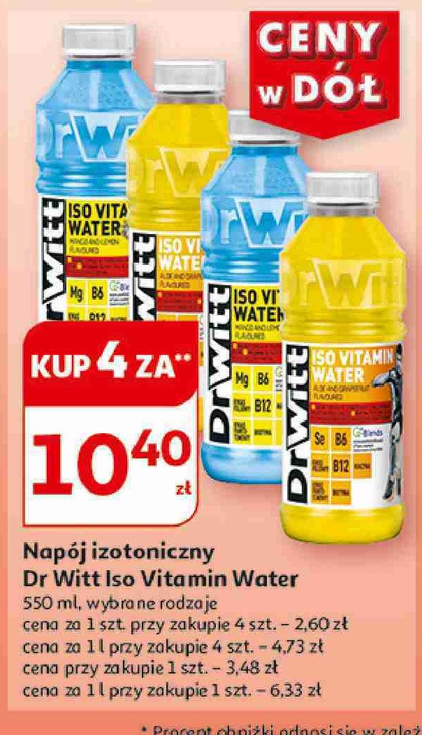 Nap贸j o smaku grejpfruta i aloesu Dr witt vitamin water promocja