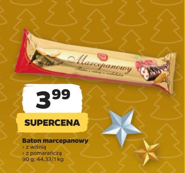 Baton marcepanowy z wiśnią Wolność promocja w Netto