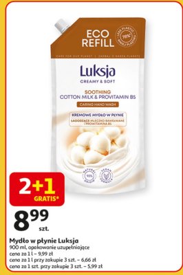 Mydło w płynie cotton milk & provitamin b5 Luksja creamy & soft promocja