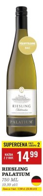 Wino Riesling Palatium promocja w Biedronka