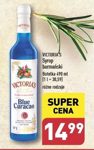 Syrop barmański blue curacao Cymes victoria's promocja w Aldi