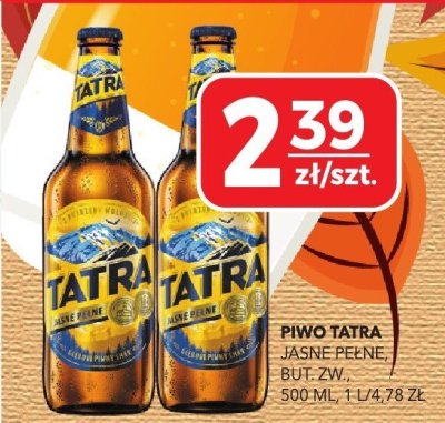 Piwo Tatra jasne pełne promocja w Top Market