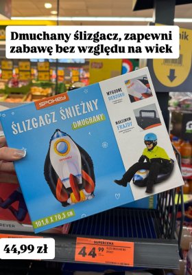 Ślizgacz śnieżny dmuchany  promocja w Biedronka