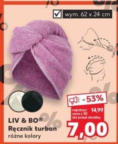 Ręcznik turban 62 x 24 cm Liv & bo promocja