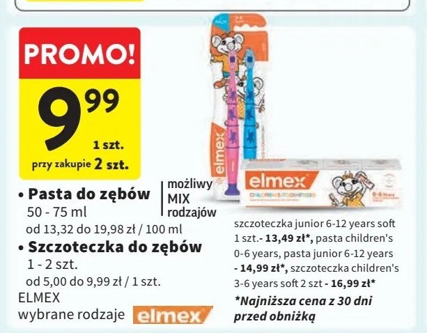 Szczoteczka do zębów 6-12 lat Elmex junior promocja