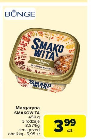 Margaryna Smakowita maślany smak promocja w Carrefour