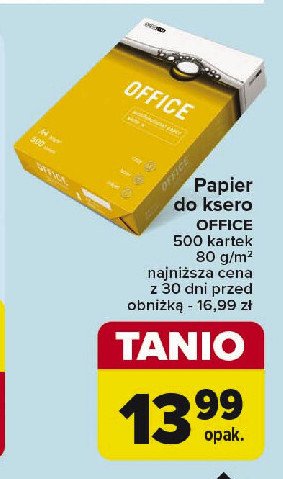 Papier ksero a4 / 80g EURO OFFICE promocja