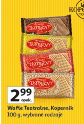 Wafel teatralny kakaowy Kopernik promocja w Auchan