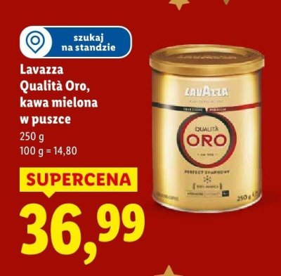 Kawa mielona w puszce Qualità Oro 250 g promocja w Lidl