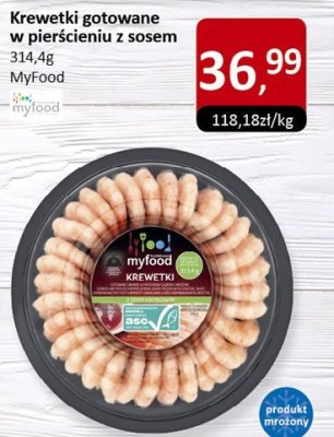 Krewetki gotowane w pierścieniu z sosem MyFood 314,4g promocja w Market Point