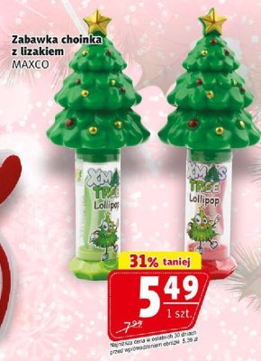 Zabawka choinka z lizakiem MAXCO promocja w Prim Market