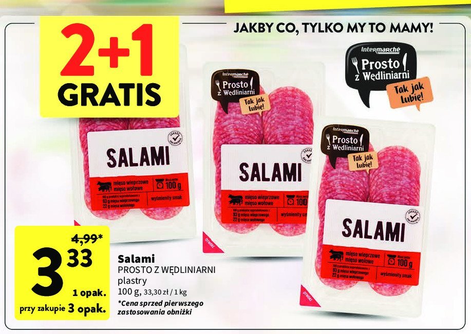 Salami Intermarche prosto z wędliniarni promocja